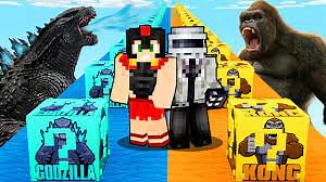 MINECRAFT: RETO DE LUCKY BLOCK de GODZILLA vs LUCKY BLOCK de KING KONG 😱☠️ Invictor #Fun #new #funny #Roblox #invictor | Invictor