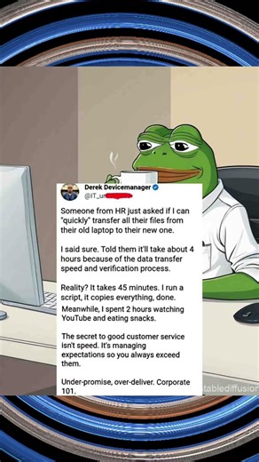 Someone from hr just asked if I can quickly transfer all there files