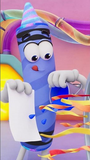 🖍️🌈 Swirl's Super Swirly Color Splash! 🎨🫟 @crayolacrewofficial | Learning #shorts | Kids Videos