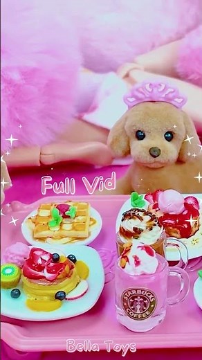 Breakfast is ready!🥞☕😋Disney Princess Dollhouse👸🏰✨ #barbie #disneyprincess #dolls #dollhouse