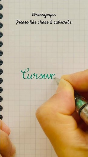 How to Write the Word Cursive in Cursive | Elegant Cursive Handwriting