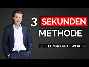 How to land a job in 3 seconds (speed interview method)