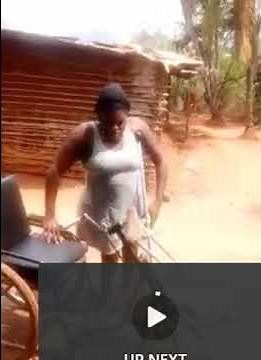 African polio victim in her village (2).