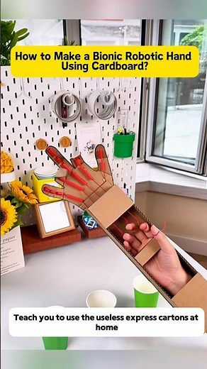 How Make Bionic Robotic Hand Using Cardboard?#shorts #DIY #robotichand #cardboardcraft #diy