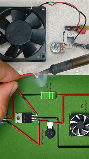 How to Make Automatic Heat Activated Cooling Fan 🔥 #ElectronicsProject #DIYFan