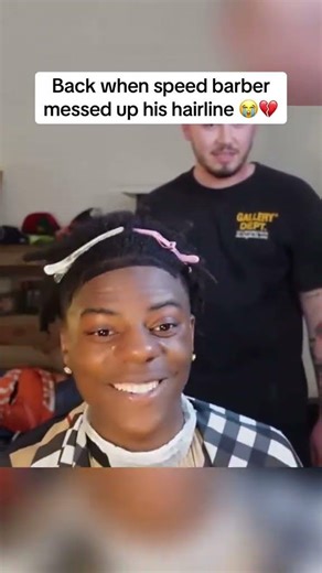 Back when speed barber messed up his hairline 😭💔 #ishowspeed #fyp #foryou #viral