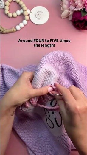 Chunky yarn embroidery hack, how much length to cut, #embroiderytutorial #handembroidery