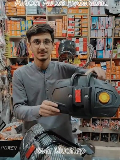 Motorcycle Rear Mudflap Modification at AlNoor Autos Hyderabad