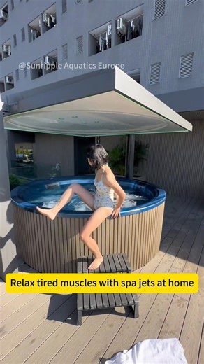 Jacuzzi pool #swimspa #hottub #hottubs #swimmingpool #swimming #jacuzzi #heatedswimmingpool #infinitypool #smartheatedswimmingpool #hotel #homeowner #commercial #resorthotel #summer #followme #aleadhome | Sunripple Aquatics Europe | Facebook