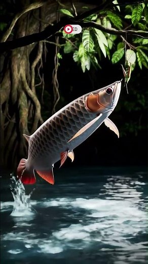Water Monkey Strike! Silver Arowana’s Incredible Aerial Hunt #nature #wildlife #amazonriver