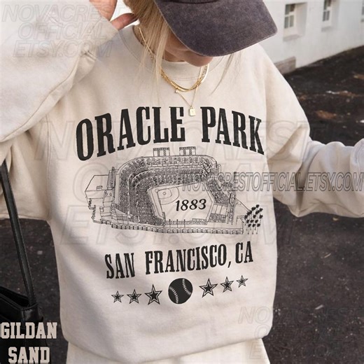 Oracle Park Stadium Vintage Sweatshirt, San Francisco Baseball Washed Tee, Game Day Oversized Comfort Colors Shirt - Etsy
