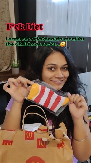 Mahima Shukla on Instagram: "I ordered @mcdonalds meal 😋 for the Christmas 🎄 socks 😅 . . . . . . @mcdonalds_india #instagram #doubletap #love #trendingreels #viral"