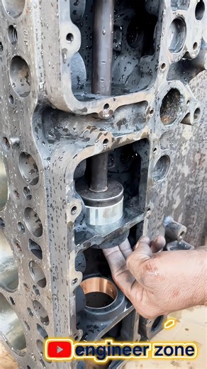 Perfect Camshaft Bush Installation 🔥 Heavy Engine Rebuild Process You’ve Never Seen! #Shorts