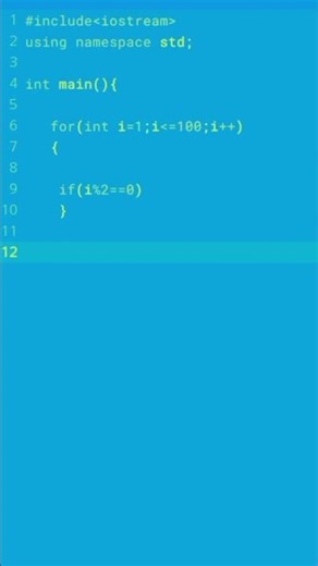 c++ Program: Print Even Numbers (1 to 10) #motivational #codingboard #viralvideo #