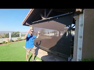 SunPro open roller motorized roll down Sun shade