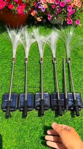 Solar-powered jellyfish glow. 🌞 Color-changing solar light with floating jellyfish effect. #solarjel