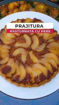 Pear upside down cake. Pear caramel cake