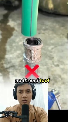 Stop Buying Thread Tools — This Pipe Hack Actually Works #Plumbing #HomeRepair #LifeHack #Shorts