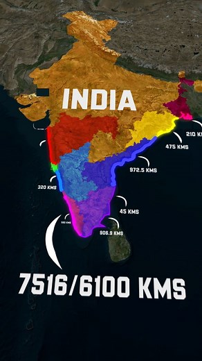 26K views · 883 reactions | Discover the stunning coastline of India, stretching across nine states! From the serene beaches of Goa to the vibrant shores of Tamil Nadu, explore the diverse beauty and cultural richness each coastal state offers. ️ #IndiaCoastline #BeachLovers #TravelIndia #ExploreIndia #UPSC #IndianBeaches #GoaToTamilNadu | Rohan Tyagi | Facebook
