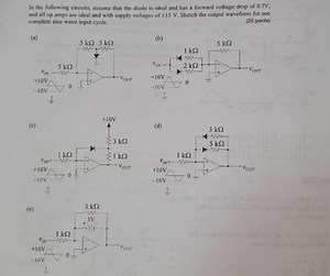 In the following circuits, assume that the diode is ideal and h... | Filo