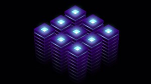 Download Digital Data Blocks Moving On Alpha Channel for free