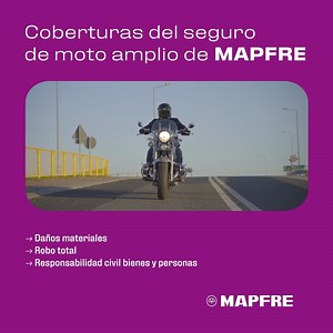 1.9K views · 17 reactions | El mejor seguro para ti y tu moto es el que se adapta a tus necesidades, en MAPFRE te recomendamos contratar un seguro de cobertura amplia que te ofrece una mayor protección. Cotiza el tuyo con tu agente MAPFRE. https://www.mapfre.com.mx/particulares/seguros-moto/ | MAPFRE | Facebook