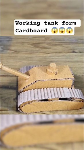 I built a WORKING TANK from Cardboard! 😱 #Shorts #DIY #PRTOY