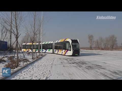 China tests smart electric train running on virtual tracks in frigid weather