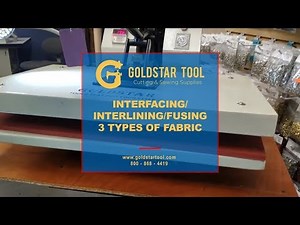 Tutorial - Interfacing/Interlining/ Fusing Fabric - Goldstartool.com - 800-868-4419