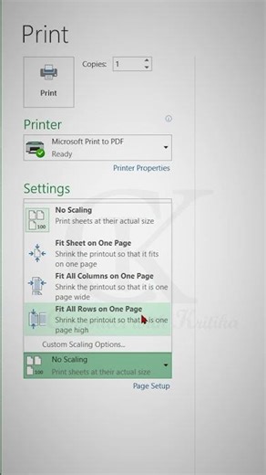 MS Excel Page Setup & Printing Settings I Fit All Columns Data On One Page In Excel I CK #excel