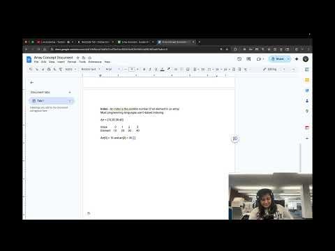Array Concept Checklist for Revision | Shruti Mandaokar