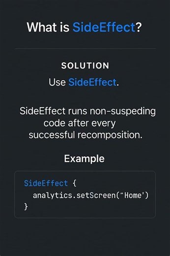What is sideeffect in Jetpack Compose? #explorepage #learnkotlin