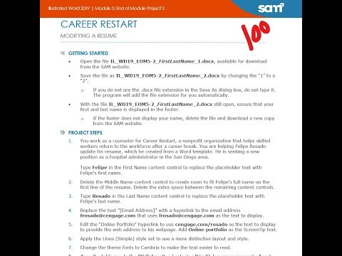 Illustrated Word 2019 | Module 5: End of Module Project 2