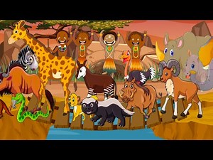 African Animal Alphabet| Animal Sounds Song For Kids| Animal Names & Sounds| Animals ABCD kids Song