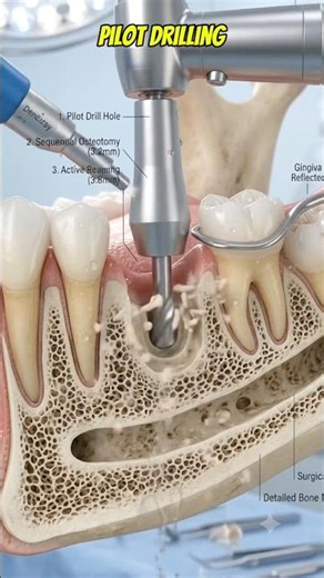 🦷 Dental Implant Procedure Explained in 60 Seconds! | 3D Surgical Animation #short #dentist