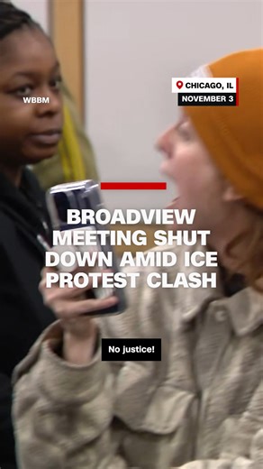 63K views · 497 reactions | A village board meeting in Broadview, Illinois, was cut short after protesters clashed with Mayor Katrina Thompson over her handling of daily demonstrations at a local ICE facility. Tensions flared as critics accused officials of suppressing free speech, prompting the mayor to abruptly end the session. | CNN | Facebook