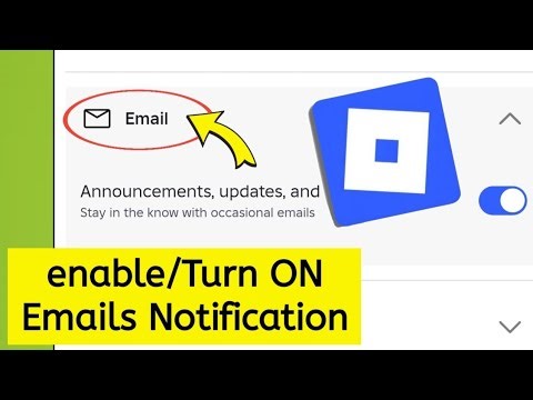 How to enable or turn on email notification on Roblox