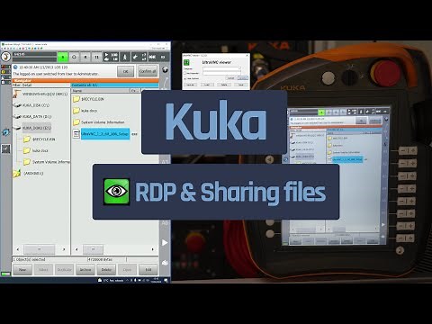 KUKA KRC4 remote desktop UltraVNC and Sharing files on network locations