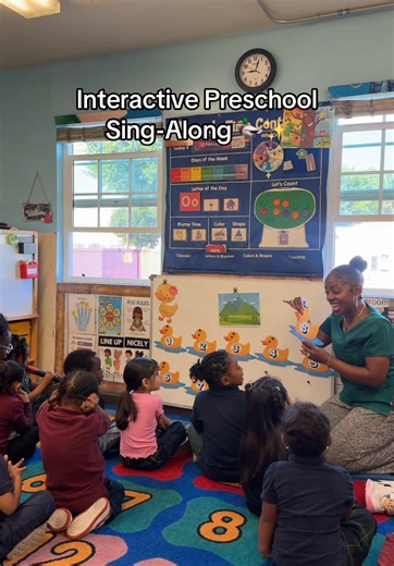 10 little ducks went out one day… 🦆🎶 Today’s circle time was extra special because one of our preschoolers led the song while we counted down from 10! As each duck “went away,” we practiced subtraction, counting, and confidence in front of the class. Student-led moments like this build leadership and engagement ✨ #preschool #circletime #prek #earlylearning #learningthroughplay