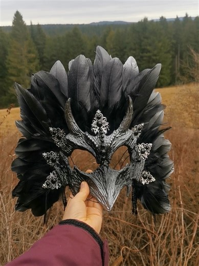Restock Raven Mask #headdress #gothic #fantasy #costume #fairytail