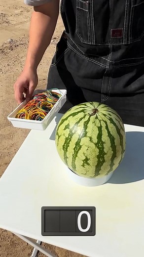 Watermelon and 500 Rubber Bands Challenge in Action#fblifestyle | 5-Minute Workouts