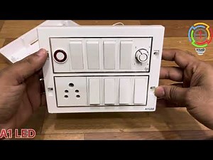 12 Modular Switch Board Unboxing & Demo | Wall Mount Ready Regulator, Socket & Indicator | A1LED