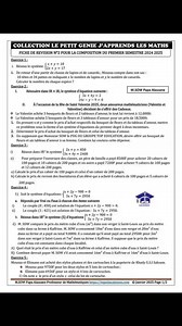 #Fiche de révision #mathematiques #Niveau 3e #topeducation #education #saintlouis | Exercices et Cours Sciences , Sciences de l’ingénieur Sénégal