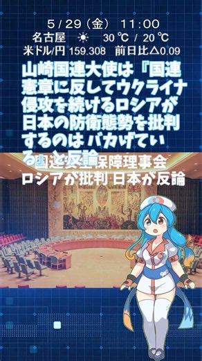 日本が反論 『ロシアが日本の再軍備拡大を批判』 国連安全保障理事会