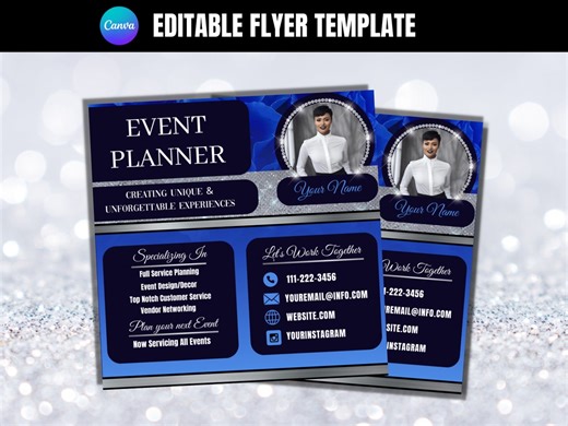 Event Planner Flyer Template: Editable DIY Canva Design - Etsy