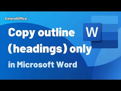 Copy outline (headings) only in Word
