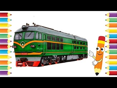 How to Draw and Color a Classic Train Easy Train Drawing for Kids
