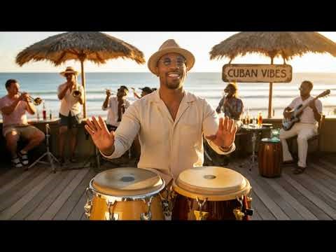 Beach Salsa Magic: Cuban Trumpet & Ocean Waves