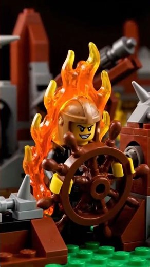 Stuntman and a Lego ship's wheel