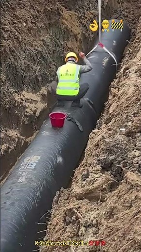PVC construction pipeline installing process